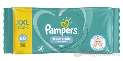 E-shop PAMPERS Baby Wipes Fresh Clean vlhčené obrúsky XXL pack 1x80 ks