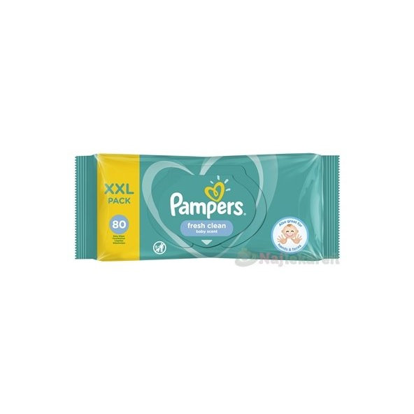 PAMPERS Baby Wipes Fresh Clean vlhčené obrúsky XXL pack 1x80 ks
