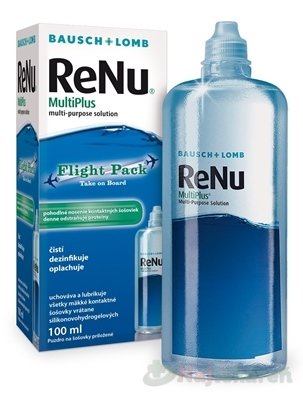 E-shop ReNu MultiPlus Flight pack roztok na kontaktné šošovky (modrý) 1x100 ml