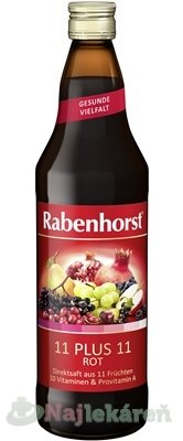 E-shop Rabenhorst 11 + 11 MULTIVITAMÍN ROT šťava z červeného ovocia 750ml