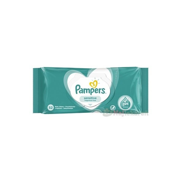 PAMPERS Baby Wipes Sensitive vlhčené obrúsky 1x52 ks