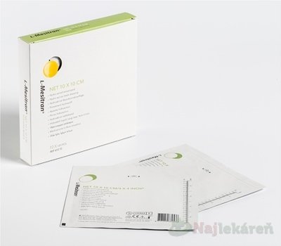 E-shop L-Mesitran NET (10x10 cm) sterilné diafanózne krytie na rany, hydrogélové, sieťovinové, 10 ks