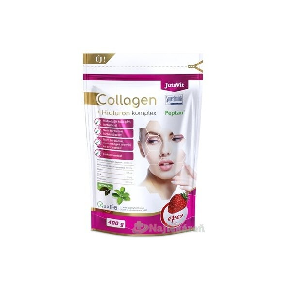 JutaVit Kolagén 10 g + Hyalurón komplex - Jahoda, prášok 1x400g