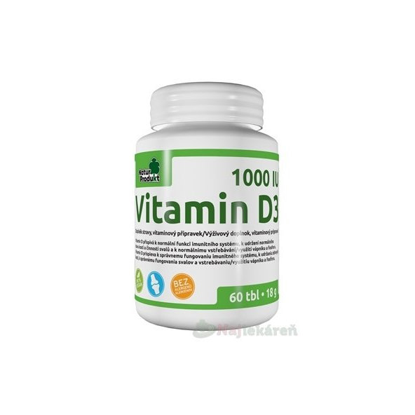 NaturProdukt Vitamin D3 1000 IU tbl 1x60 ks