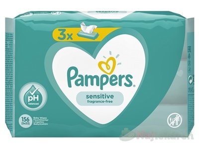 E-shop PAMPERS Baby Wipes Sensitive vlhčené obrúsky 3x52 ks (156 ks)
