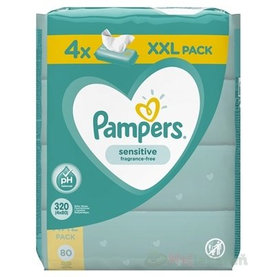 PAMPERS Baby Wipes Sensitive vlhčené obrúsky XXL pack 4x80 ks (320 ks)
