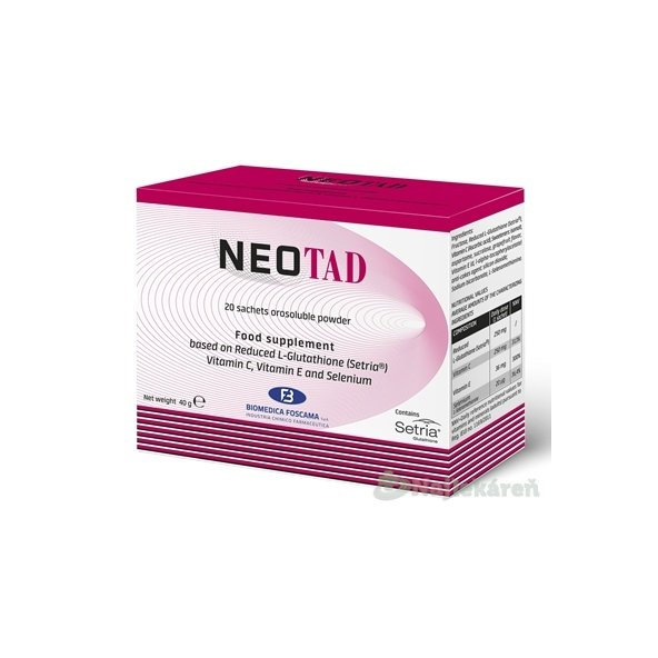 NEOTAD vrecúška (prášok Setria glutatión) 1x20 ks