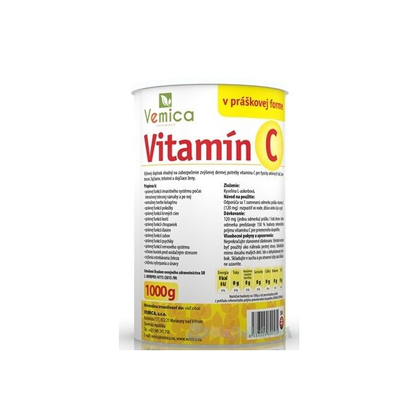 Vemica Vitamín C (dóza) prášok 1x1000 g