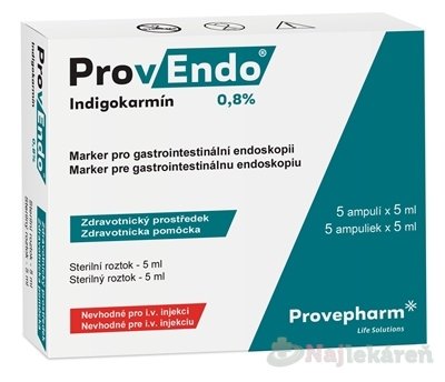 E-shop ProvEndo 0,8 % marker pre gastrointestinálnu endoskopiu 5x5 ml