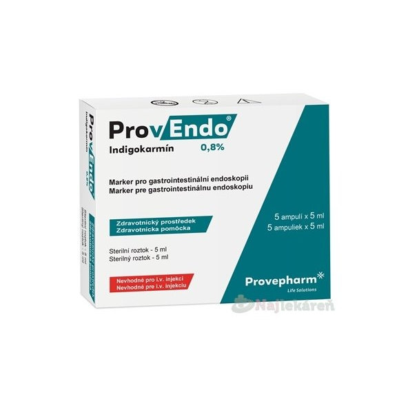 ProvEndo 0,8 % marker pre gastrointestinálnu endoskopiu 5x5 ml
