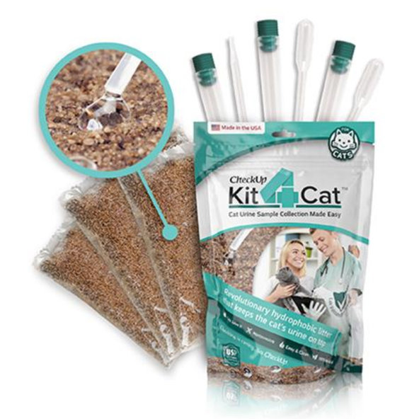 CheckUp Kit4Cat - sada na odber moču u mačiek 3x300g