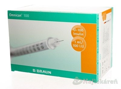 BB OMNICAN INZ. STRIEKAČKA objem 1ml, ihla  0,30x12 mm  100ks