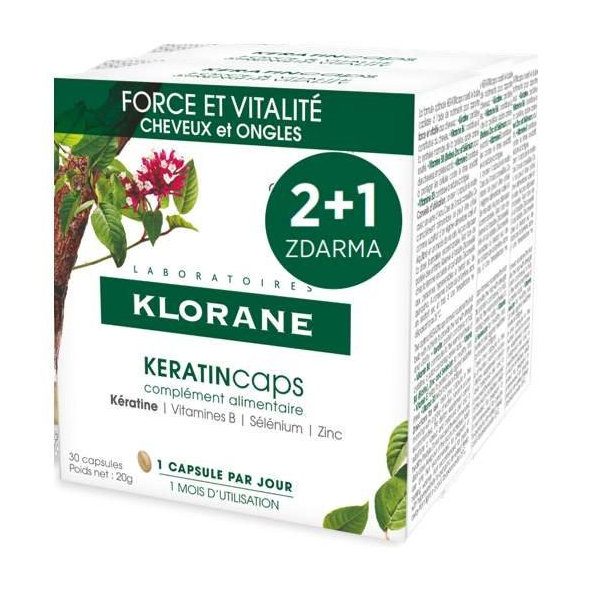 KLORANE Keratincaps vlasy a nechty 3x30 ks