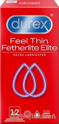 E-shop DUREX Feel Thin Extra Lubricated kondóm 12 ks