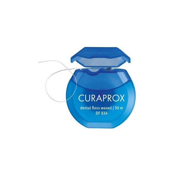CURAPROX DF 834 zubná niť voskovaná (50m) s mätovou príchuťou