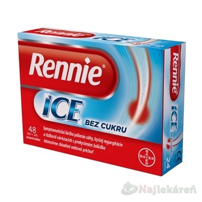 E-shop Rennie ICE bez cukru 24 + 24 žuvacích tabliet