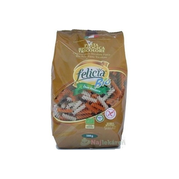 Felicia FUSILLI TRICOLORE - BIO ryžové cestoviny, 500g