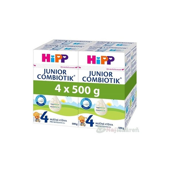 HiPP 4 JUNIOR COMBIOTIK, batoľacia mliečna výživa (od 2 r.) 4x500g
