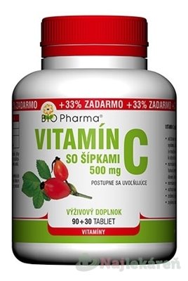 E-shop BIO Pharma Vitamín C so šípkami 500 mg