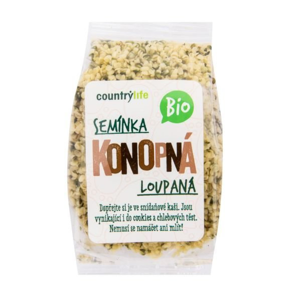 BIO Konopné semienka lúpané - Country Life, 100g