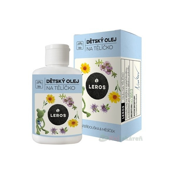 LEROS BIO DETSKÝ OLEJ NA TELÍČKO s materinou dúškou a nechtíkom 100 ml