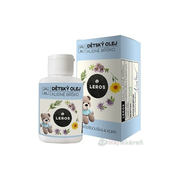 LEROS BIO DETSKÝ OLEJ POKOJNÉ BRUŠKO s materinou dúškou a kôprom 1x60 ml