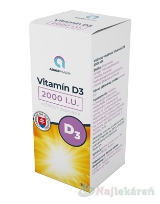 E-shop ADAMPharm Vitamín D3 2000 I.U. cps 1x60 ks