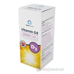 ADAMPharm Vitamín D3 2000 I.U. cps 1x60 ks