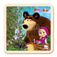 BINO Máša a medveď puzzle so zajacom 15x15 cm