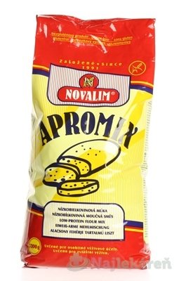 E-shop APROMIX -Bezlepková, nízkobielkovinová múka na prípravu chleba, 1000g