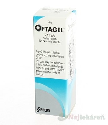 E-shop OFTAGEL 2,5 mg/g gél na suché oči 10 g
