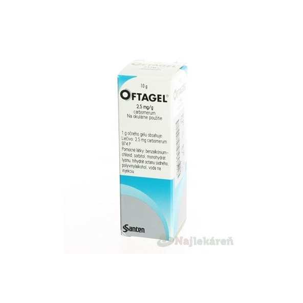 OFTAGEL 2,5 mg/g gél na suché oči 10 g