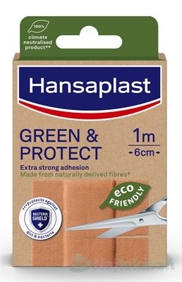 E-shop Hansaplast GREEN & PROTECT udržateľná vodeodolná náplasť, 1m x 6cm 1x1 ks