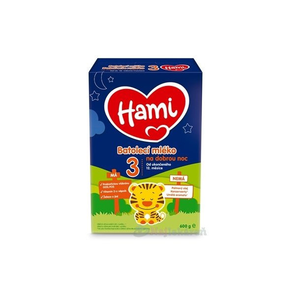 Hami 3 Batoľacie mlieko Na dobrú noc (od ukonč. 12 m) 1x600g