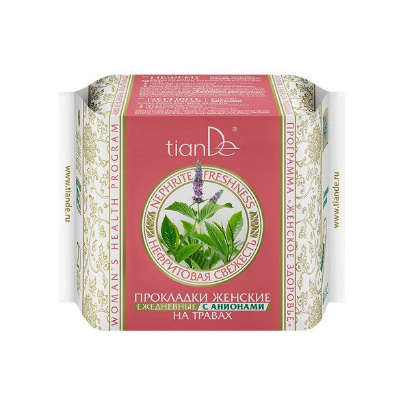 Dámske bylinné slipové vložky s anionmi TianDe 20 ks