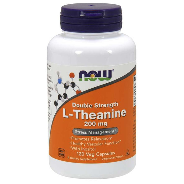 L-Theanine Double Strength 200 mg - NOW Foods, 120 cps.
