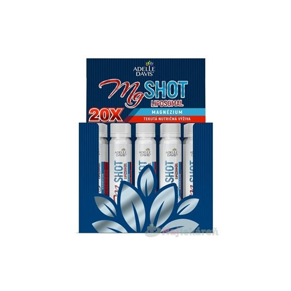 Adelle Davis MgSHOT Liposomal ampuly horčíka 25ml x 20ks