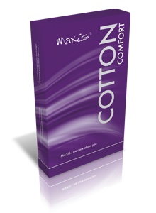 MAXIS COMFORT COTTON STEHENNÉ PANČUCHY veľkosť 5,krátke, bez špice, s krajkou, bronz 1pár