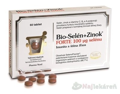 E-shop Bio-SELEN+ZINOK FORTE 100 μg selénu tbl 1x60 ks