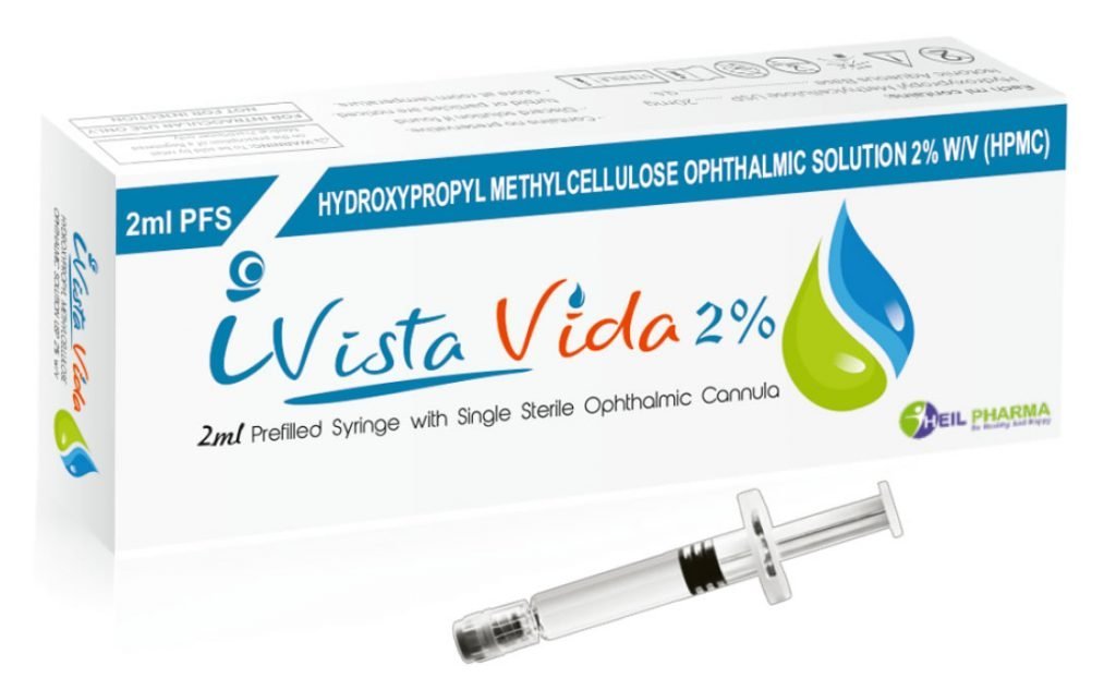 E-shop iVista Vida 2,4% Oftalmologický roztok, striekačka hydroxypropylmetylcelulózy 1x2 ml