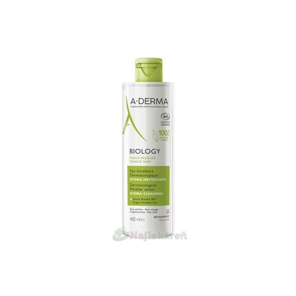 A-DERMA BIOLOGY micelárna voda hydratačno-čistiaca 400ml