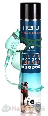 E-shop Nero PURE OXYGEN ENERGY inhalačný kyslík (objem kyslíka 14 l) 750 ml