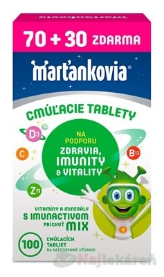 E-shop WALMARK Marťankovia s Imunactivom, cmúľacie tablety, príchuť mix, 70+30 zdarma