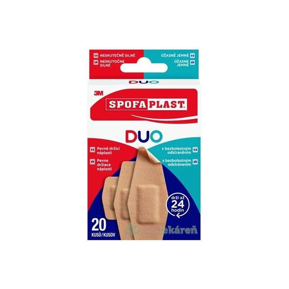 3M SPOFAPLAST č. 613 DUO náplasti mix 3 veľkosti 1x20 ks