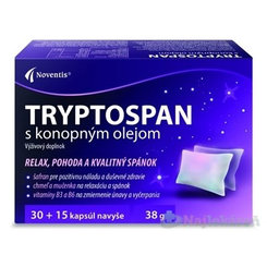 Noventis TRYPTOSPAN s konopným olejom 30+15 kapsúl