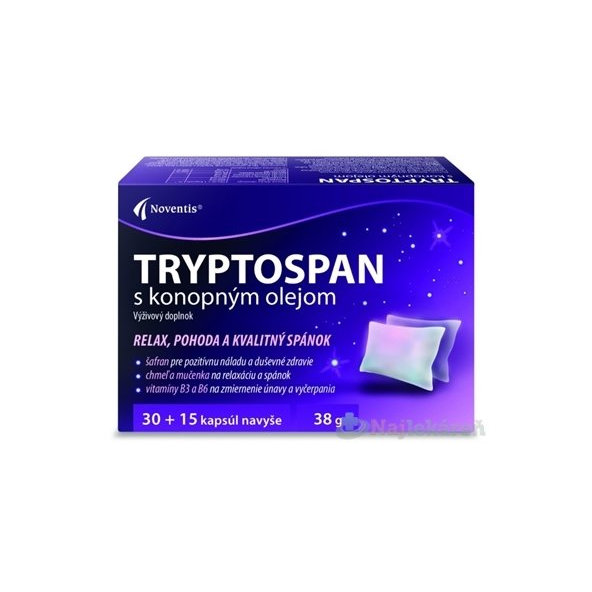 Noventis TRYPTOSPAN s konopným olejom 30+15 kapsúl