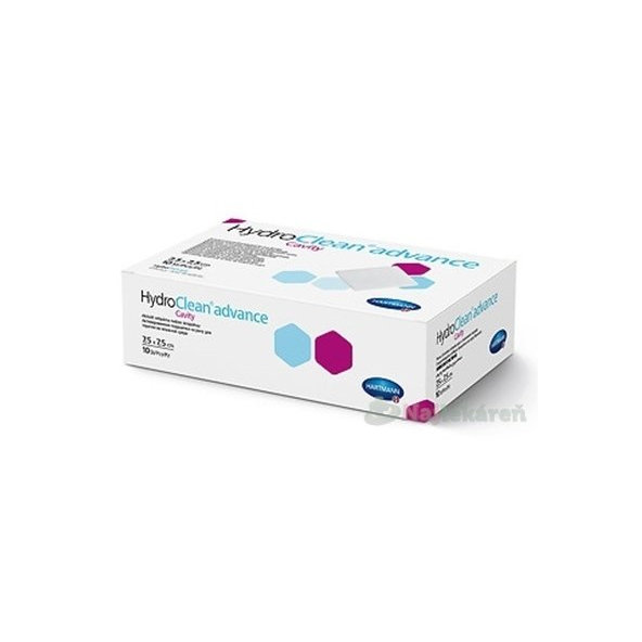 HydroClean advance Cavity vankúšik na rany štvorec (7,5x7,5 cm) 1x10 ks