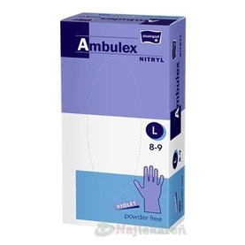 Ambulex NITRYL Vyšetrovacie a ochranné rukavice, veľ. L, 1x100 ks, nitrilové