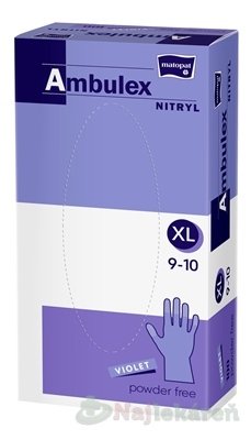 E-shop Ambulex NITRYL Vyšetrovacie a ochranné rukavice, veľ. XL, 1x100 ks, nitrilové