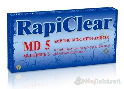 E-shop RapiClear MD 5 (MULTIDRUG 5) IVD, test drogový na samodiagnostiku 1ks
